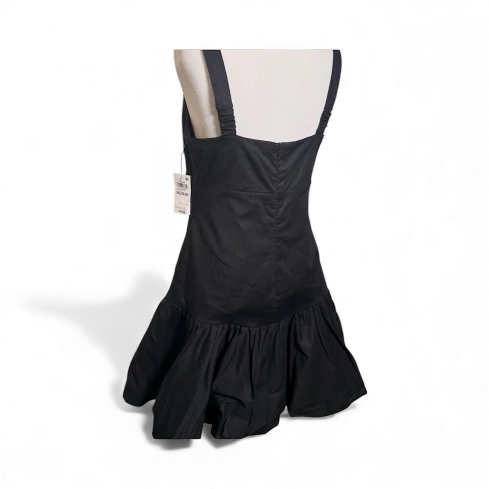 Bar III, Black Ruffle Mini Dress with Cutout, Size Medium (NWT) - Picture 3 of 4